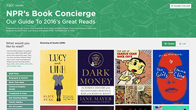 NPR's Book Concierge 2016