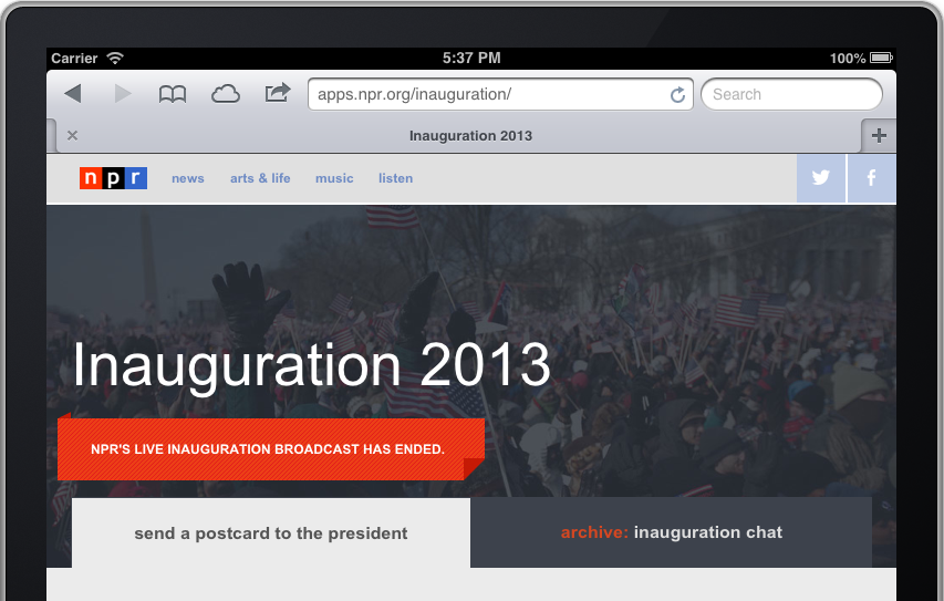inauguration app